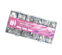 600PCS Semi-Gloss False Nails Short Almond Shape Full Cover NoDamage Design With Crystal Matte Texture Essentials False Nail