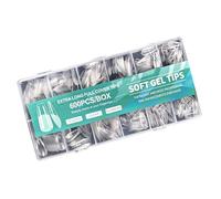 600PCS Semi Matte Press On Nails Natural Fit Full Cover False Nails ABS Crystal Tip For Women Manicures Tool