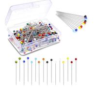 600pcs Sewing, 38 Mm Long Pearl Head Pins, Sewing Pins Coloured Heads, Not Easy To Bend & Oxidiz For Dressmaking, Quilting, Fabric, Jewellery, Crafts
