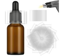 600Pcs Shrink Wrap Bands for Bottles Jars - 45x30mm Clear Heat Shrink Seals, Easy to Use with Hair Dryer or Heat Gun, Tamper Evident Bottle Seals for Essential Oil, Dropper, Test Tube Caps