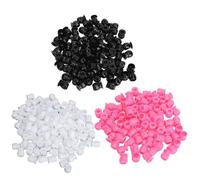 600pcs Skull Ink Cups with Stable Base, Microblading Pigment Ink Caps for Tattooing, Thicker Wall 2cm Deep Ink Dipping Cups in Black Pink White for Artists