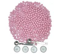 600PCS Sunflower Sealing Wax Beads Kit with 2Pcs Melting Spoons and 4Pcs Tealight Candles for Wax Stamp Letter Sealing Invitation Cards Gift (Pink)