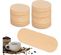 600pcs Unbleached Coffee Filter Papers,6.4cm Coffee Filters Round Replacement Compatible with Aerobie Aeropress Coffee and Espresso Makers,Unbleached Natural Paper Coffee Filters(Brown)