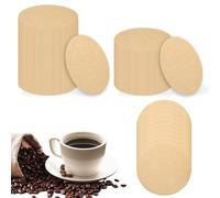 600pcs Unbleached Coffee Filter Papers 6.4cm, Round Replacement Filters Compatible with Aerobie Aeropress Coffee and Espresso Makers, Natural Brown Coffee Filter Papers for Daily Brewing