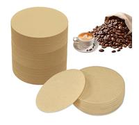 600pcs Unbleached Coffee Filter Papers,64mm/2.5" Natural Replacement Round Coffee Filters Papers Filters Brown Paper Filter Compatible with Aeropress Espresso Coffee Makers(Brown)