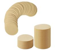 600pcs Unbleached Natural Paper Coffee Filters | 6.4 cm Round Replacement Compatible with Aerobie Aeropress & Espresso Makers (Wood Colour)