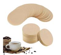 600pcs Unbleached Natural Round Coffee Filters, 64mm Replacement Paper Filters for Aeropress & Espresso Makers, Brown