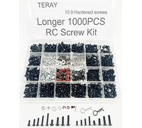 600pcs Universal RC Screw Kit Screws Assortment Set, Hardware Fasteners for Traxxas Axial Redcat HPI Arrma SCX10 Losi 1/8 1/10 1/12 1/16 Scale RC Cars Trucks Crawler (1000pcs Longer RC Screws)