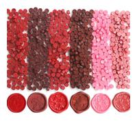 600pcs Wax Seal Beads Mixed Red, Premium Sealing Wax Beads for Stamp Seals, Octagon Seal Stamp Pellets Refill Pack for Wedding Invitation, Letter Envelope, Scrapbook DIY (Mixed Red)