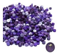 600Pcs Wax Seal Beads, Pearl Purple Sealing Waxs Bead for Wax Seal Stamp, Dark Violet Waxing Sealbeads Set with 6 Colors Perfect for Gift Sealings, Lettersealing, Envelopesealing (Purple)