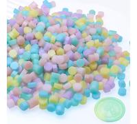 600Pcs Wax Seal Beads,Sealing Wax Beads for Wax Seal Stamp, Wax Seal Beads Set with 6 Colors Perfect for Gift Sealing, Letter Sealing,Wedding Cards Sealing, Envelopes Sealing (TransparentJelly)