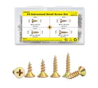 600PCS Wood Screws Assortment, M3 Countersunk Self Tapping Screws, Zinc Galvanized Small Screw, Multi Purpose DIY, Furniture & Repairs