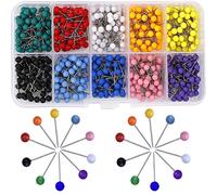 600Pieces Pins for Pinboard,Drawing Push Pins Map Pins Colourful Push Pins with Plastic Round Head,Map Push Pins Map Tacks Plastic Round Head Tacks with Steel PointsMap Mark or Bulletin Board.