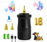 600W 110V Electric Balloon Pump, Rose Red Portable Dual Nozzle Blower, Balloon Inflator for Party & Birthday Decorations