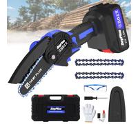 600w 4 Inch Electric Chain Saws to Cut Wood and Trees, Battery Powered Electric Chainsaw Cordless Brushless Small Chain Saw for Trimming Woodworking, 2 Chains, 2200r/Min, 5m/s Chain Speed