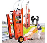 600w/800w/1200w Electric Stair Climbing Dolly/Heavy Duty Cart Folding Stair Climbing Dolly, Upgraded Thicker Tracks,Adjustable Handle ,With A Control Panel&A Pair Of Gloves load-bearing661lb
