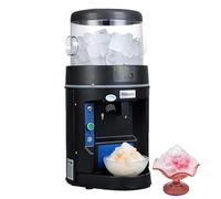 600W Automatic Shaved Ice Machine, Commercial Electric Ice Crusher, 10KG/Min, Coarseness Control, Forward and Reverse, Rear Drainage, for Slushy, Smoothie, Dessert Shop
