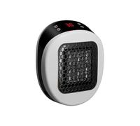 600W Ceramic Plug-in Heater, 3s Fast Heating & 12H Timer, LED Display & Remote, Rotating Plug, Quiet Small Electric Wall-Heater for Bedroom & Bathroom and Office (White)