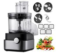 600W Commercial Vegetable Cutter 5 in 1, Electric Food Processor Dicer Slicer Shredder, Multi-Function Fruit Vegetable Cutter with Meat Grinder Blender