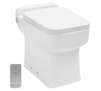 600W Compact Macerating Toilet, One Piece Dual Flush Toilet with Built in Macerator Grinder Pump for Basement Small Space/Attic/Under Stair Bathroom Upflush System, 4/5HP