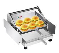 600W Electric Heavy Duty Commercial Burger Patty Press Machine, Double Burger Maker with Non-stick Panel & Precision Temperature Control, for Restaurant, Kitchen, Fast Food Shop