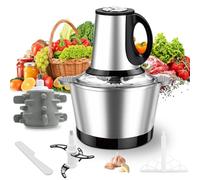 600W Electric Mini Food Chopper, 3-Speed Control Meat Grinder with 2L Stainless Steel Bowl for Kitchen Cooking, Baby Food, Pet Meals