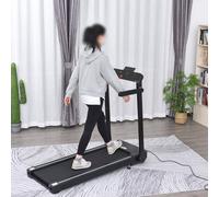 HOMCOM Folding Treadmill, 1.85HP Installation-Free Walking Jogging Running Machine, 12KM/H with 12 Pre-Programs and LED Display for Home Gym Office