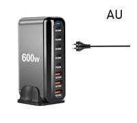 600W GaN Fast Charge 3.0 USB Type C With 8 Ports 5C3A PD Charger For Phones And For Ta Portable Design Tablets B0K3