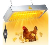 600W Heat Lamp for Chickens, Large Chicken Coop Heater, Adjustable Temp and Height, No Assembly Brooder Heater for Chicks Pets Livestock, 1 Pack