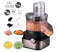 600W Home Food Processor, Vegetable Fruit Cutting Machine with 9 Dicing Moulds, 5000ML Large Capacity & Adjustable Speed for Carrots Potatoes Cucumbers Pork, Removable for Easy Cleaning