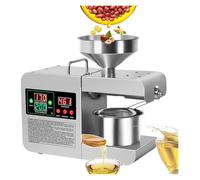600w Intelligent Temperature Control Oil Press Machine, High Oil Yield Extractor Oil, for Peanut Sunflower Seeds Pecans, for Commercial/Home