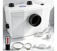 600W Macerator Waste Water Pump Sanitary for Toilet Shower Bath Sink Kitchen, 3 Inlets and 1 Outlet Grinder Pump for Marine Laundry, Heavy-Duty Sewage Pump for Basement and Off-Grid Use