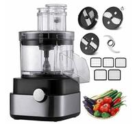 600w Multifunctional Professional Veggie Shredder Grater, Large Capacity 5l Processing Cup & 2 Adjustable Speeds, 4 Non-Slip Silicone Suction Cups & Automatically Feeds Food, for Fruits