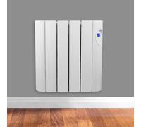 600W Oil Filled Electric Radiator Panel Heater 24/7 Day Timer Lot 20 Wall Mounted Low Energy Retention Heater Futura White One Size