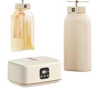 600W Portable Clothes Dryer, Foldable Compact Electric Dryer with 2 Gears Adjustable & 8H timer, 360° Warm Air Circulation, Automatic Drying Machine for Apartment Travel Home