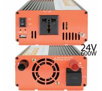 600W Power Inverter 24V Dc To 230V & Usb Lorry Truck Caravan Converter Adapter
