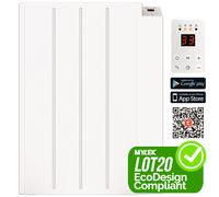 MYLEK Panel Heater Radiator Wifi Smart App Electric 600W With Thermostat - Wall Mounted or Floor Standing Lot 20 Compliant - Bathroom IP24 Rated - for Homes, Offices and More (600W)