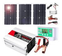 600W Solar Power System for RV, Van & Boat - Complete Kit with 50A Charge Controller & Foldable Panels(75W)