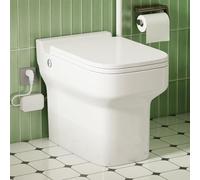 600W Tankless Upflush Toilet, Built-in Macerator Pump, Dual Flush, Compact