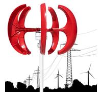 600W Vertical Axis Wind Turbine Generator for Off-Grid Power Supply with MPPT Controller, 5-Blade Design for Homes, Marine, Chalets & Remote Monitoring