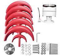 600W Wind Turbine Generator with Charge Controller, 12V Wind Mill Generator 1M/s Start Speed, Vertical Axis Power for Yard,Farm,RVs,Boats Off-Grid Power Systems Red