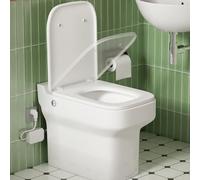 600Watt All-in-One Upflush Toilet System with Built-in Macerator Pump | Tankless | Compact, Dual Flush Design for Basements, Attics & Small Bathrooms | 4/5 HP Motor