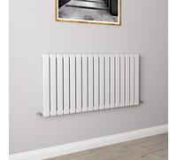 (600x1156mm Single) Horizontal flat radiator white all sizes