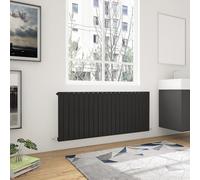 600x1428mm Black Flat Panel Radiator Horizontal Vertical Designer Central Heating Rads