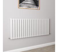 (600x1428mm Single) Horizontal flat radiator white all sizes
