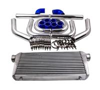 600x300x76 2.5" Intercooler Pipe Alloy Universal Turbo Hard Pipe 3" Thickness Kits Transmission Oil Cooler Kit