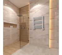 (600x600mm) Warmehaus Curved Heated Towel Rail Central Heating for Bathroom Kitchen Radiator Ladder Chrome