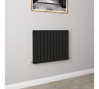 (600x748mm Double) Horizontal flat radiator black all sizes