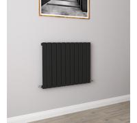 (600x748mm Single) Horizontal flat radiator black all sizes