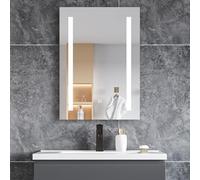 600x800 Rectangular Bathroom Mirror cabinet with 3 Colors Dimmable LED,Anti-fog,Memory function,Sensor touch,IP44